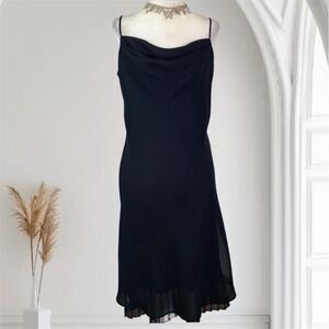 Jessica Howard Romantic Goth Mesh Tulle Little Black Prom Dress 8 / M / Petite